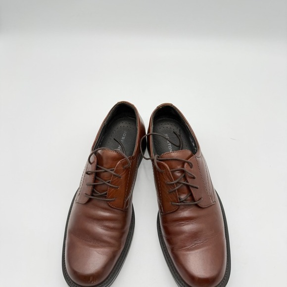 Bostonian Mens Brown Leather Derby Dress Shoes Made in Italy Size 10.5